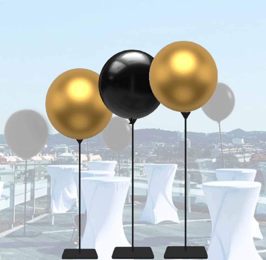 Skapa en festlig och unik upplevelse med Maxiloon – Stora ballonger på pelare som gör eventet extra minnesvärt.